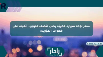 سعر لوحة سيارة مميزة يصل لنصف مليون.. تعرف على خطوات المزايدة